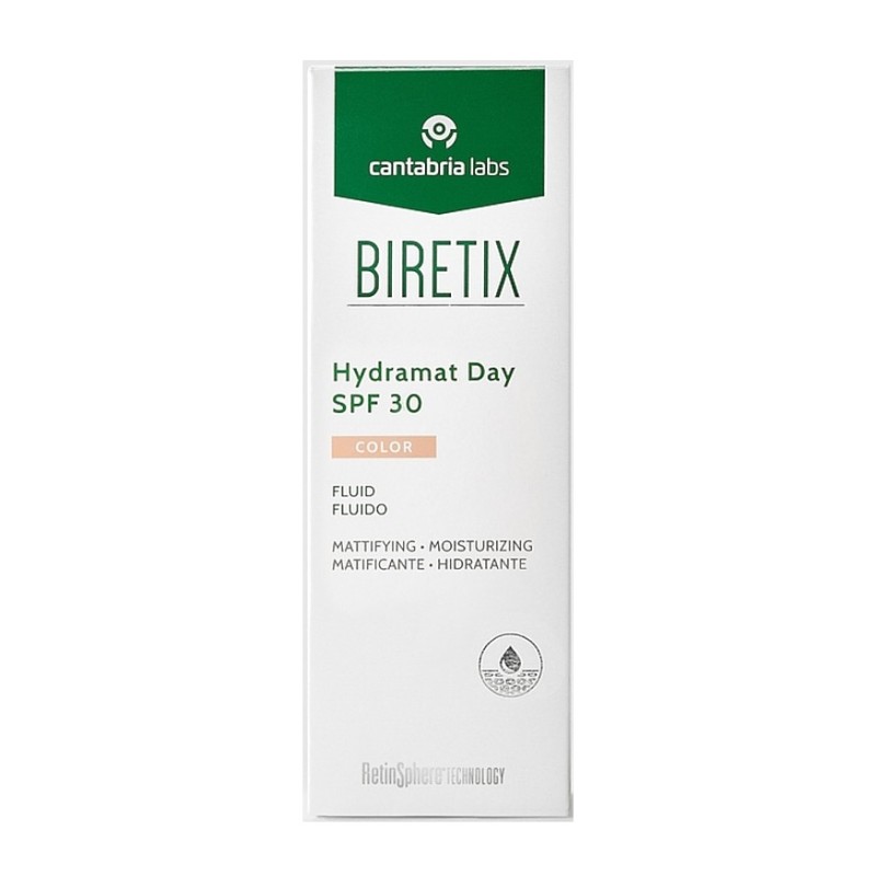 Biretix Hydramat fluidas SPF30 su spalva, 50 ml