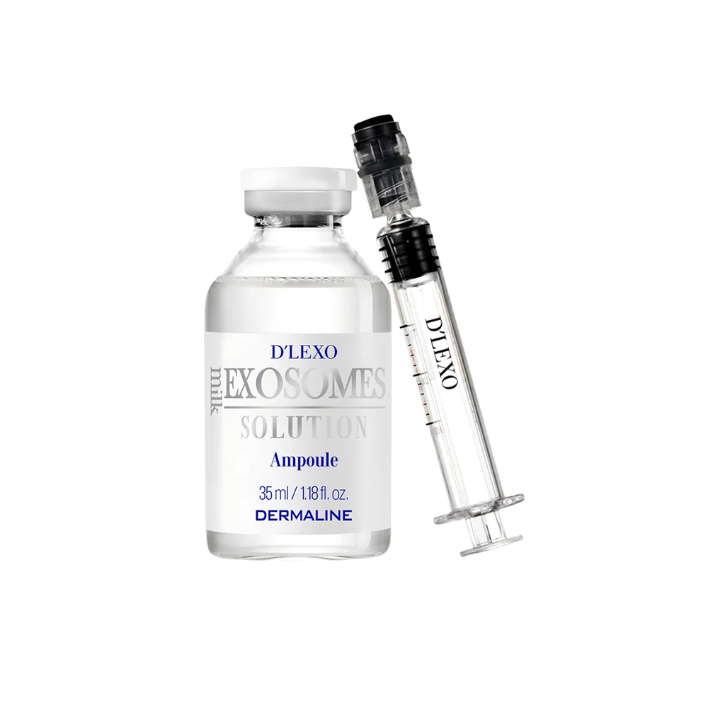 Dermaline D’Lexo Milk Exosomes Solution Ampoule su egzosomomis, azijine centele ir adenozinu, 35 ml